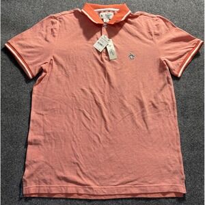 An Original Penguin by Munsingwear Polo Shirt Golf Coral Short Sleeve Large NEW